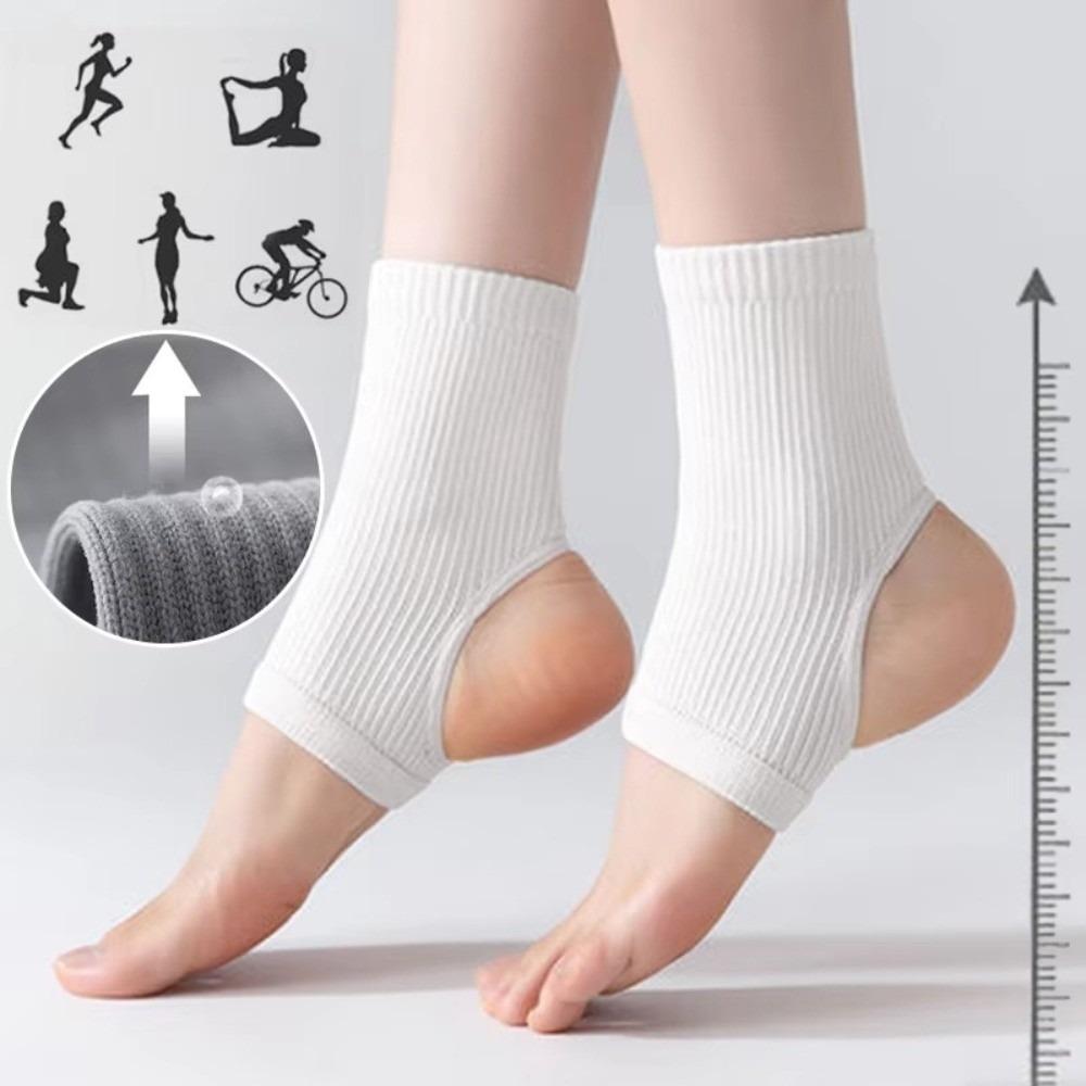 Breathable Sports Socks Open Toe Yoga Latin Socks Ankle Sleeves For Men Women белый