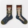 Colorful Cartoon Creative Fashion Vine Graffiti Novelty Men Women Socks Winter Warm Comfortable Cotton Sokken Dropship