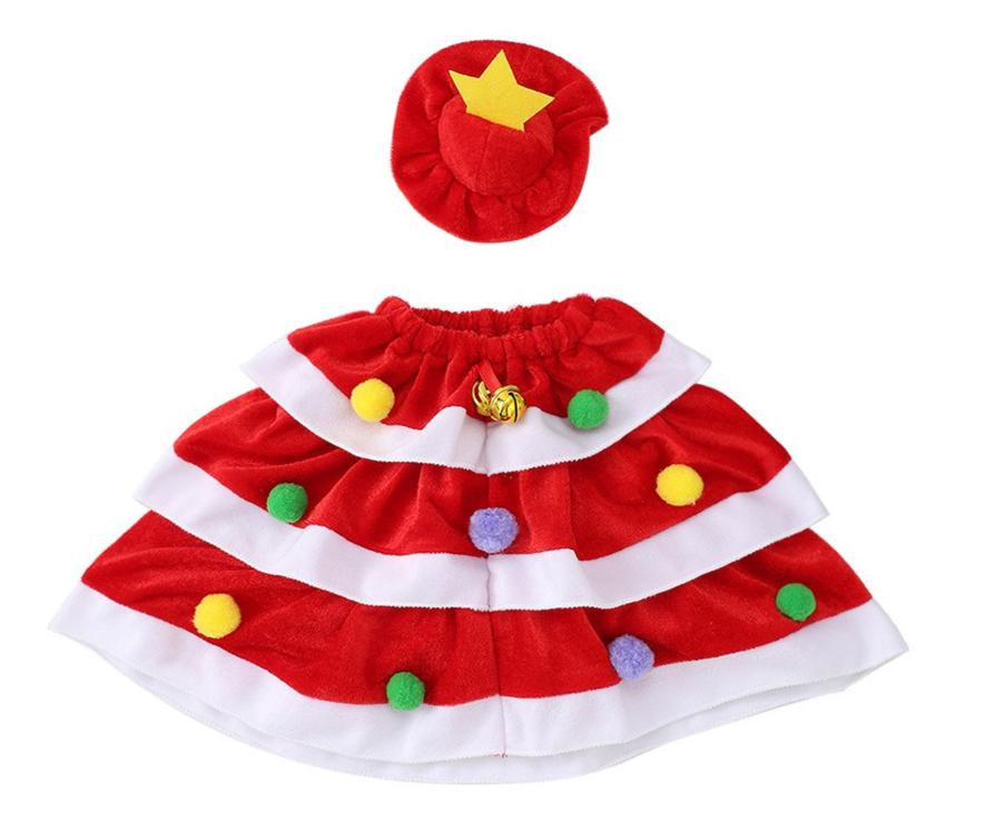 

Рождественская елка Крыльцо Гусь Одежда Рождественская Одежда для питомцев Шляпы Шали Праздничные платья Neck 20cm красный