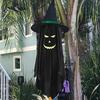 Halloween Hanging Ghosts Outdoor Decoration, Glow In The Dark Ghost Witch Hat Ornament for Porch, Patio, Lawn, Garden, Trees, Haunted House Decor