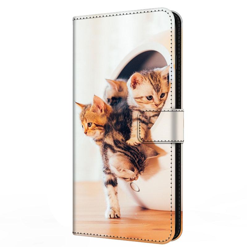 Rosenlederhülle für ZTE Axon 40 LITE Cartoon-Ständer Buch-Geldbörse Klappbare magnetische Handyhülle für ZTE Blade V50 Design V41 V50 Vita