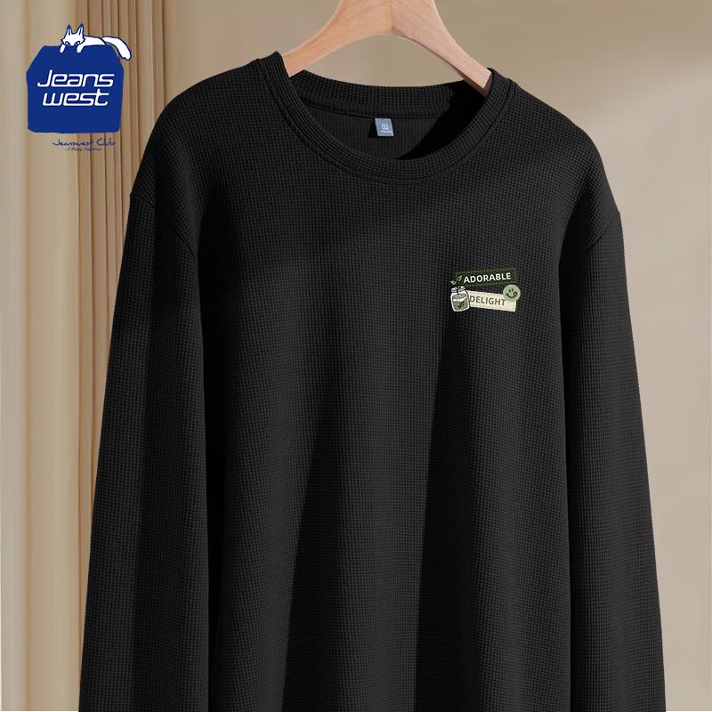 JEANSWEST CLUB Men s Waffle Knit Long Sleeve T-Shirt 3XL
