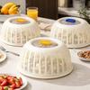 Washable Plastic Vegetable Food Cover Anti Fly Mosquito Heat Resistant Draining Basket Breathable Dust Proof Cover Dining Table