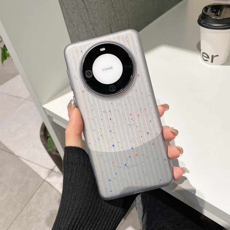 

The Ink-splashed Corrugated Grating Huawei Mate60pro Phone Case Is Suitable for 50/40 Matte Skin Feel and Shockproof Full Package Huawei Mate60