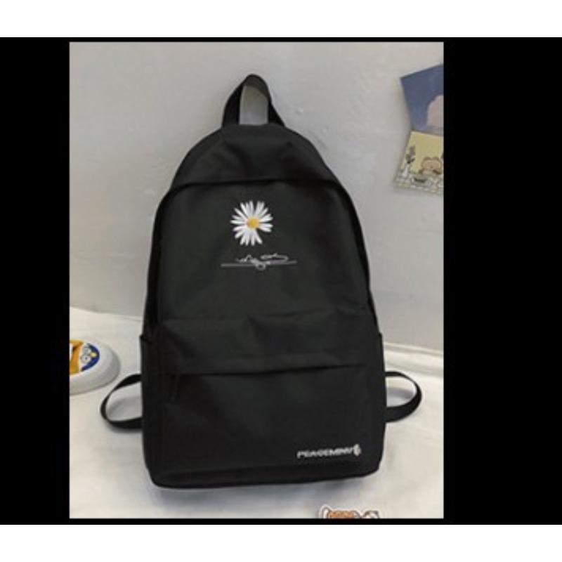 New Student Backpack Export Korean Style Daisy Print Backpack Large Capacity Travel Rucksack