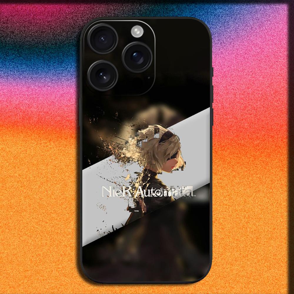 

Game NieR A-Automata 2B Phone Case For iPhone 16,15,14,13,12,11,Pro,XS,Max,XR,Plus,SE,Mini Soft Black Cover iPhone12mini