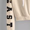 Womens Letters Long Sleeve Hoodie Sweatshirt Pullover Tops Blouse