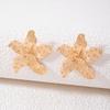 New, creative big flower alloy earrings, temperament metal petal geometric earrings