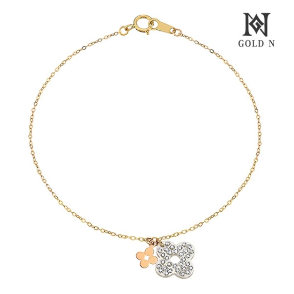[Gold N] 14K Camellia Mother-of-pearl Bracelet Combination