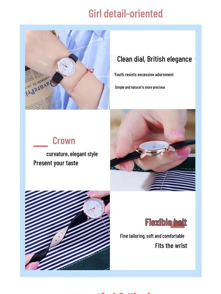 Kezzi 2023 Unisex Trendy College Style Engraved Casual Wristwatch