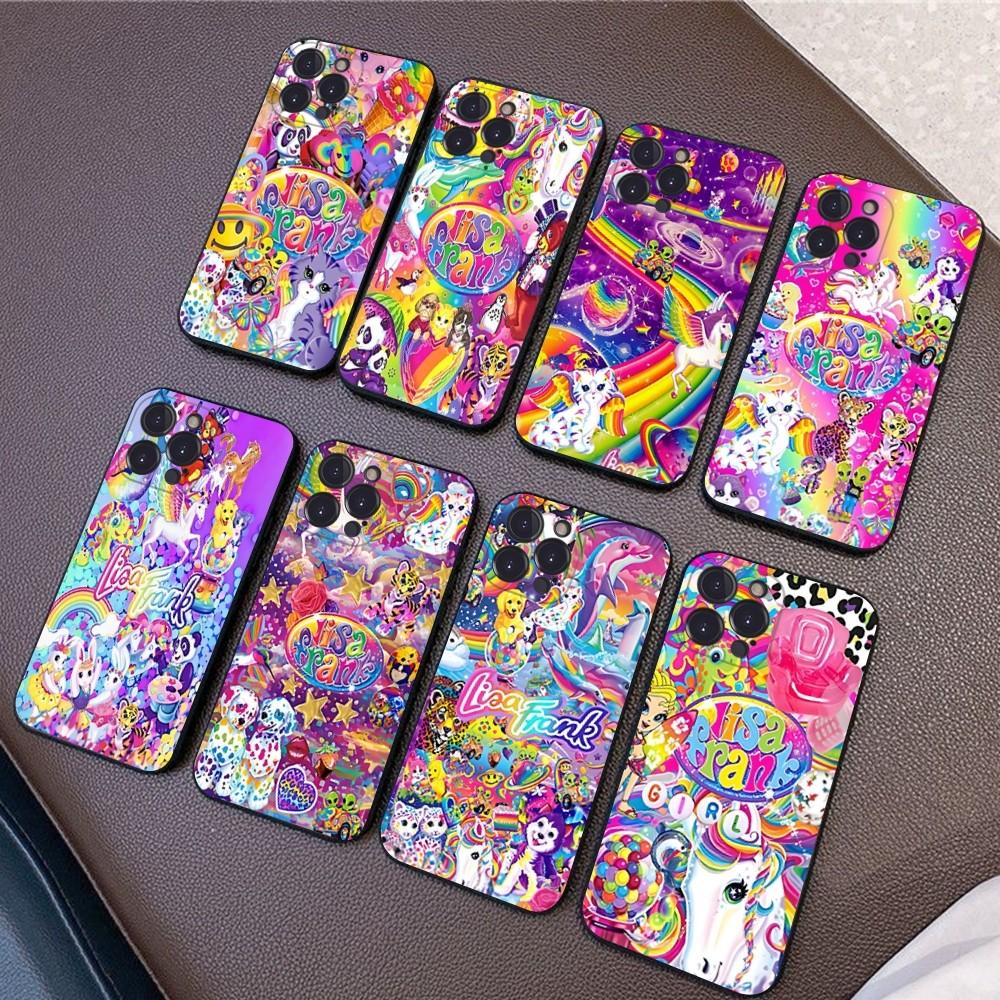 Lisa Frank Art Phone Case Silicone Soft for iphone 16 15 14 13 12 11 Pro Mini XS MAX Plus X Cover