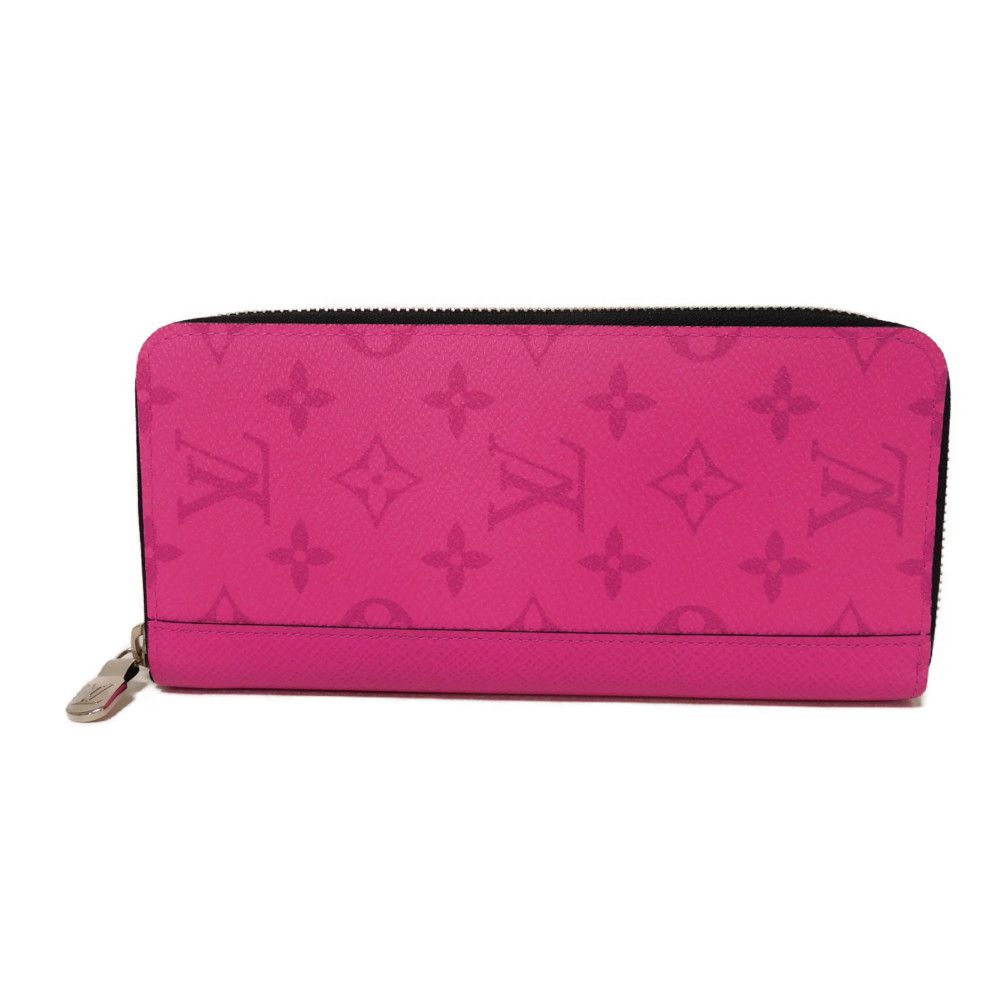 Used 12564 Zippy Wallet Vertical M30780 7940 Neon Pink New Zip Around Taiga Rama Monogram Rose Men's from Japan