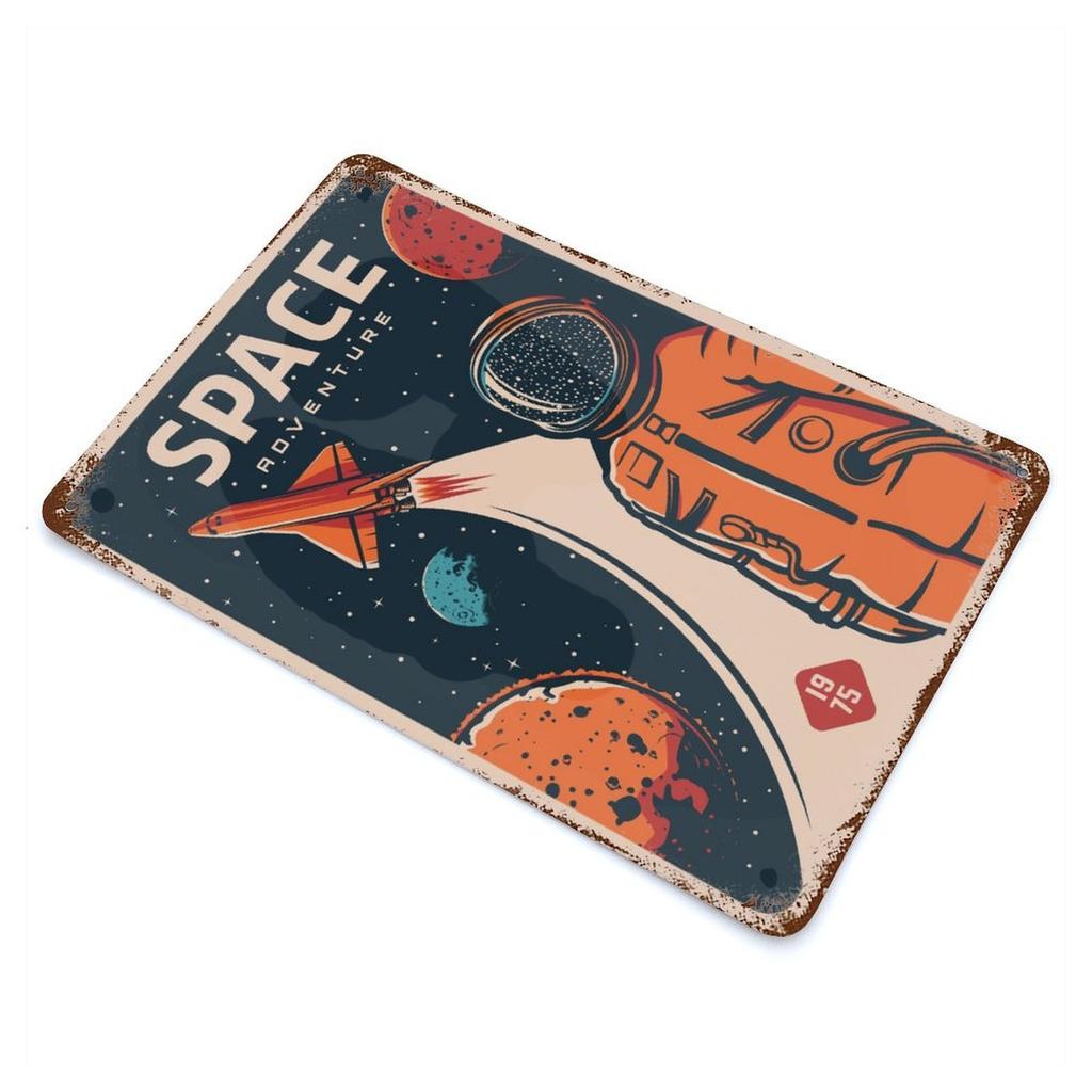 1PC Vertical Retro Rusty Tin Poster, Aged Patina Metal Wall Sign, 20x30cm or 30x40cm, Vintage Decorative Plate for Home Bar Cafe Garage Office