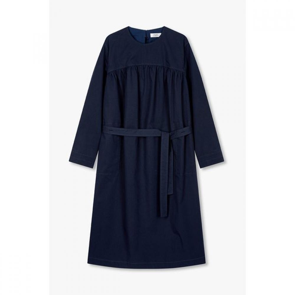 Studio Tomboy Shirring Dress Back Neck Tie Ribbon 9105341115 58 (dark navy)/OS