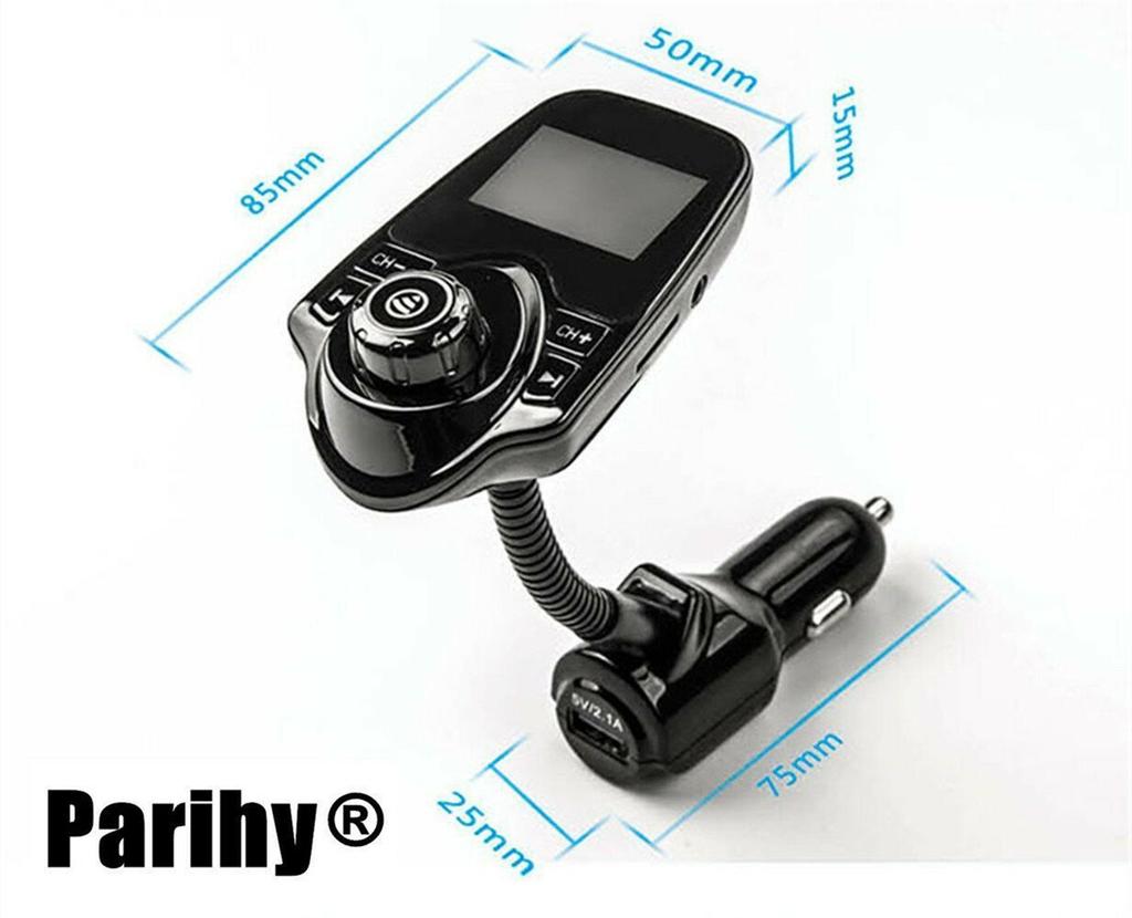 1.44" LCD Wireless FM Transmitter &USB Charger & Handsfree Bluetooth &MP3 Player