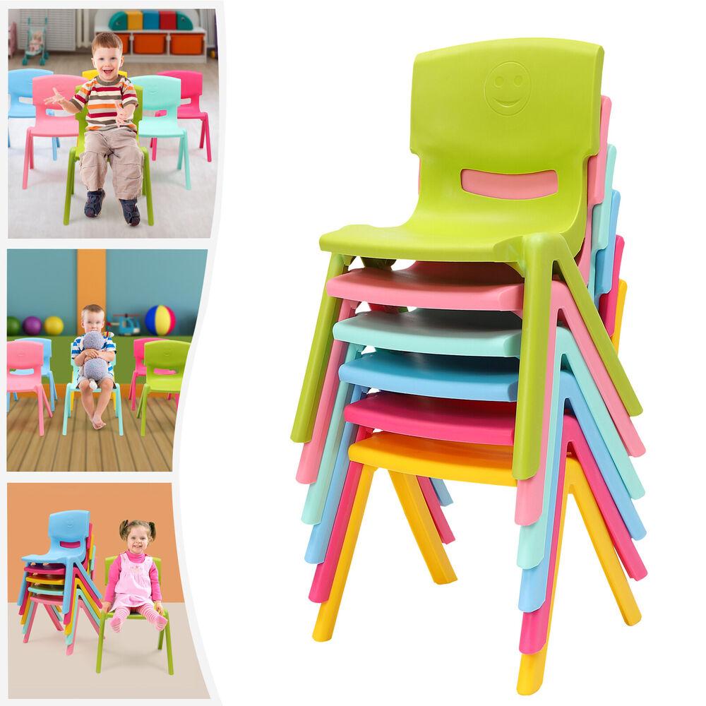 For Kindergarten Kid 6 Pack 11.02x20.87  Plastic Colorful Stackable School Chair