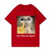 Erm what Sigma Funny Meme Tshirt For Unisex Women Silly Cat Humor Printed Fashion Tops ONeck HOT SALE FASHION EMOJIP RINTED