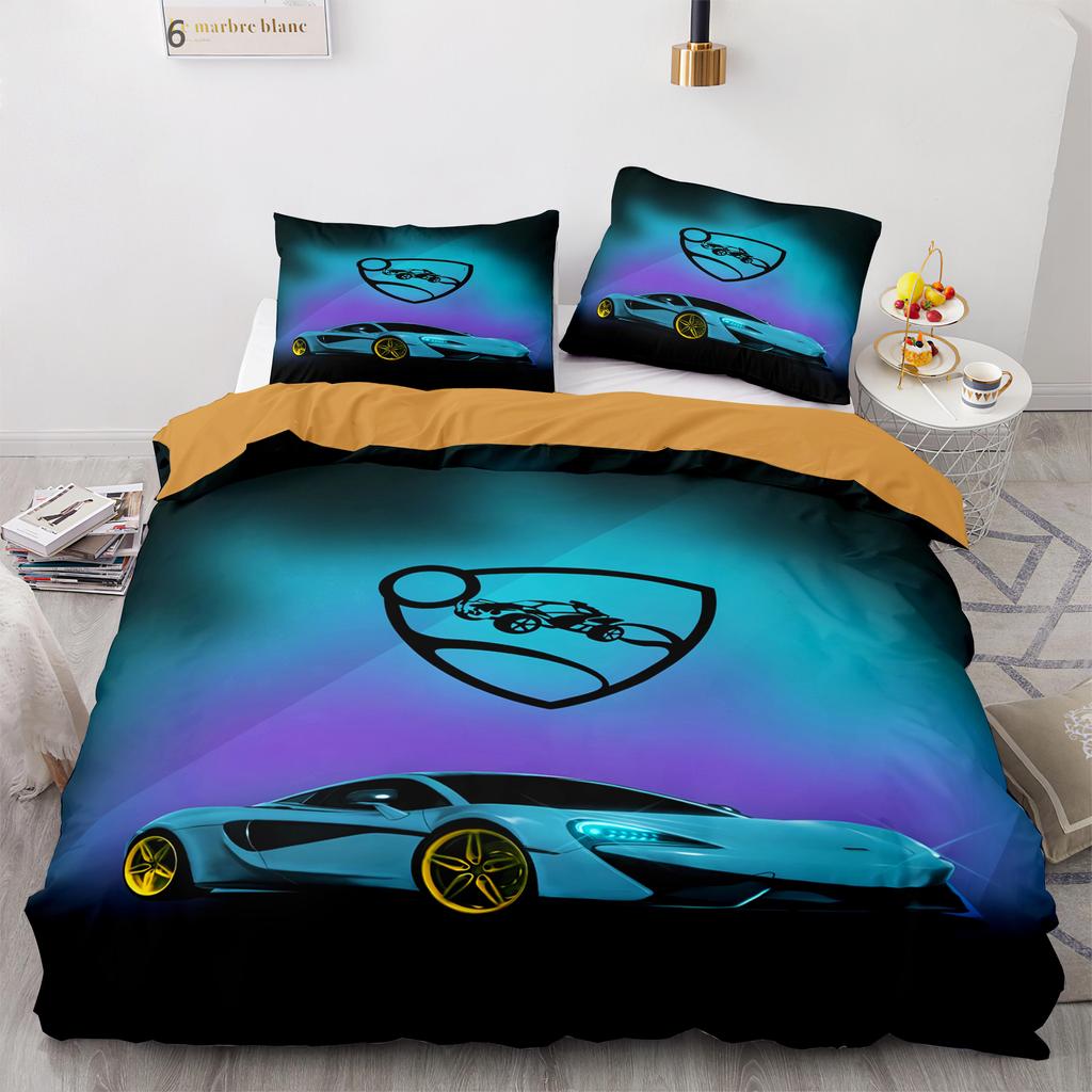 Rocket League Bettwäsche-Set Tagesdecke Einzelbett Twin Full Queen King Size Auto Rocket League Bettset Kinderzimmer Bettbezug
