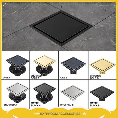 Desagüe de Piso Cuadrado Invisible de Acero Inoxidable Desodorante Filtro de Basura Desagüe Desagüe de Piso para Ducha Filtro de Agua Accesorios de Baño