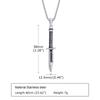 Vnox Cool Punk Necklaces for Men,Hip Hop Stainless Steel Stiletto Pendant Male Collar Gift Jewelry