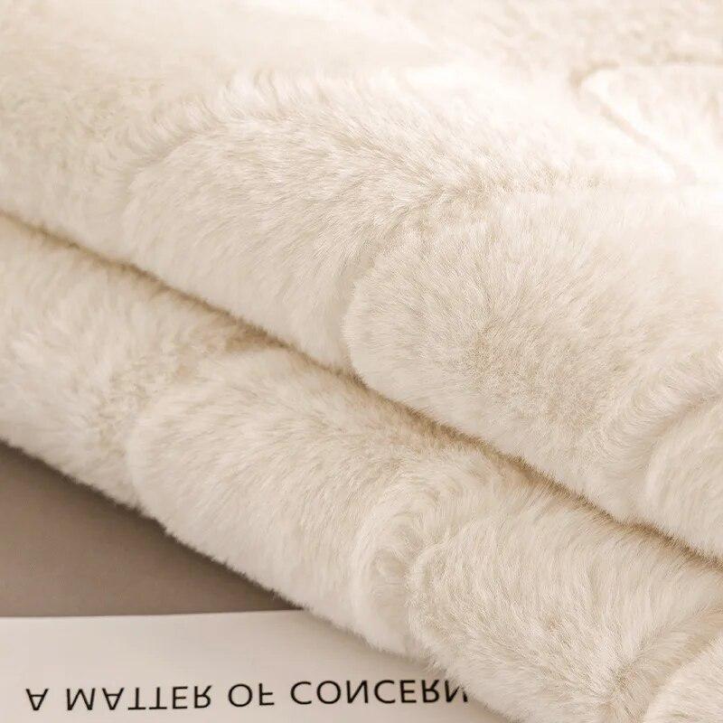 French Cream Style Sofa Cushion Autumn and Winter Plush Anti Slip Sofa Cover