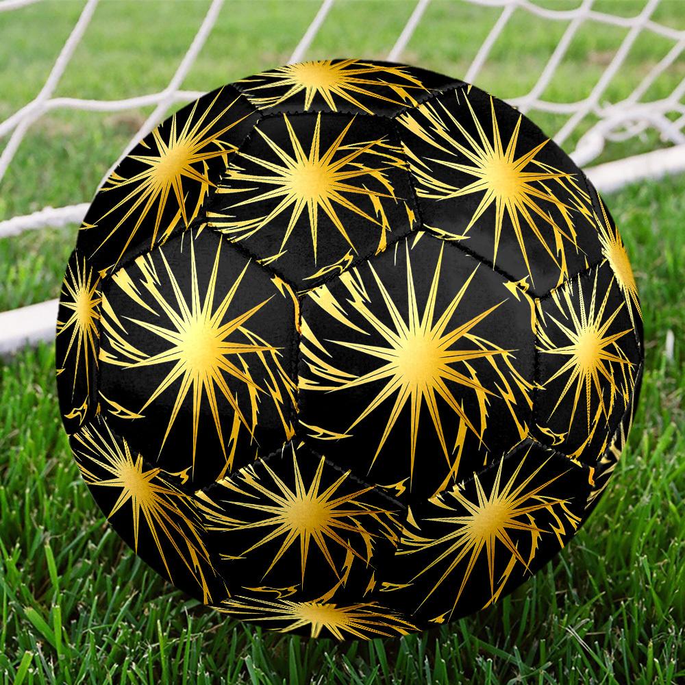 1pc Golden Burst Size 5 Soccer Ball Professional Match Training Football Indoor &Outdoor Sports Ball Lightweight Durable C6512