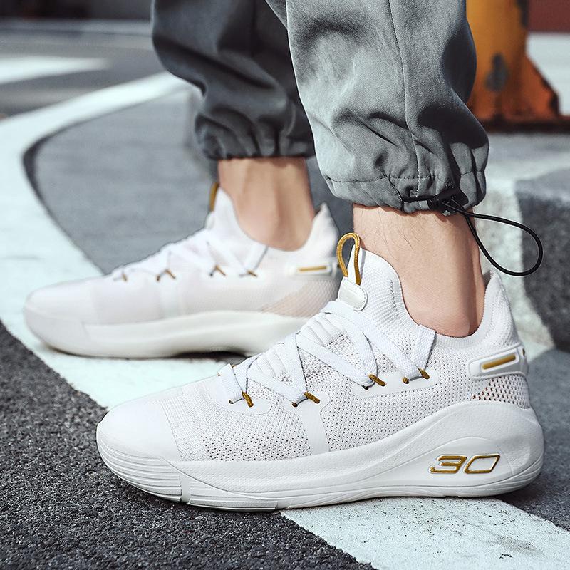 

Летние дышащие баскетбольные кроссовки, новый стиль для пар, спортивные модные кроссовки из летящей сетки, амортизирующие и износостойкие кроссовки для бега 45