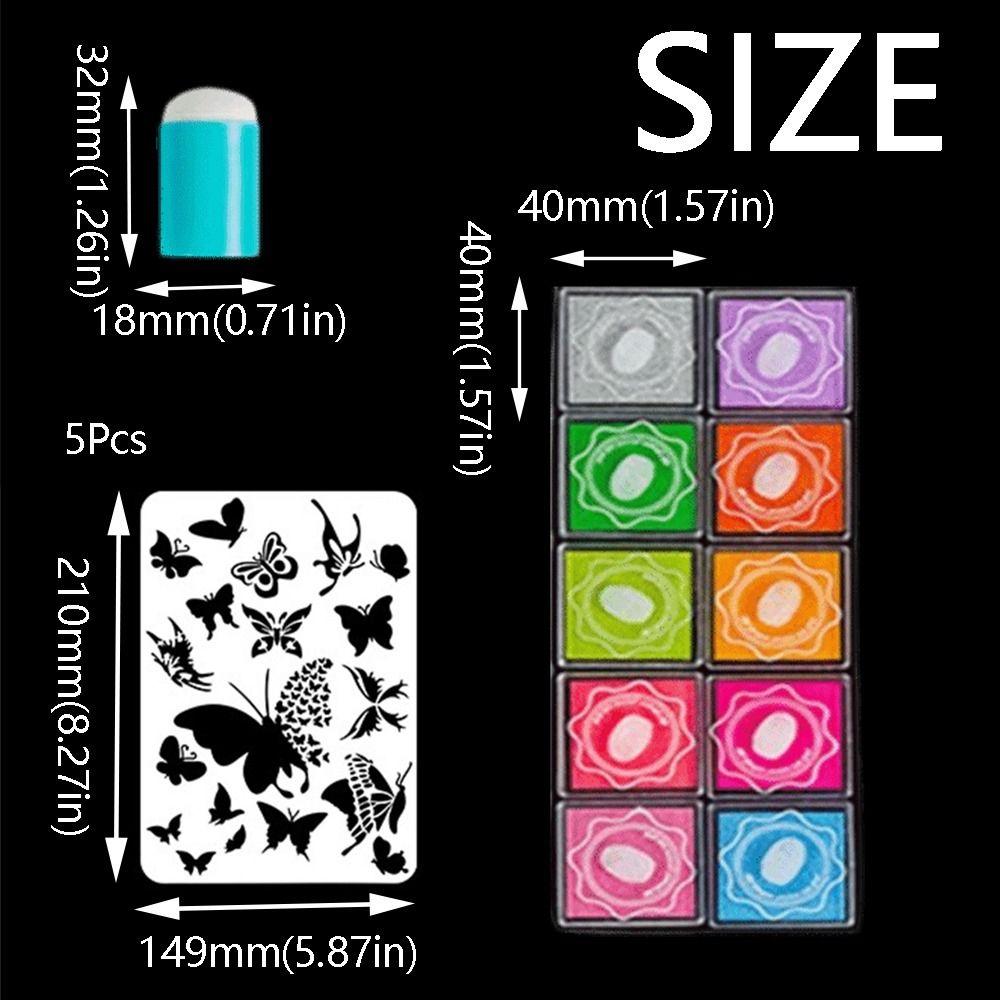 Multi-colored Giant Ink Pads Vibrant Colors Oil-based Ink Pad Set  Scrapbooking