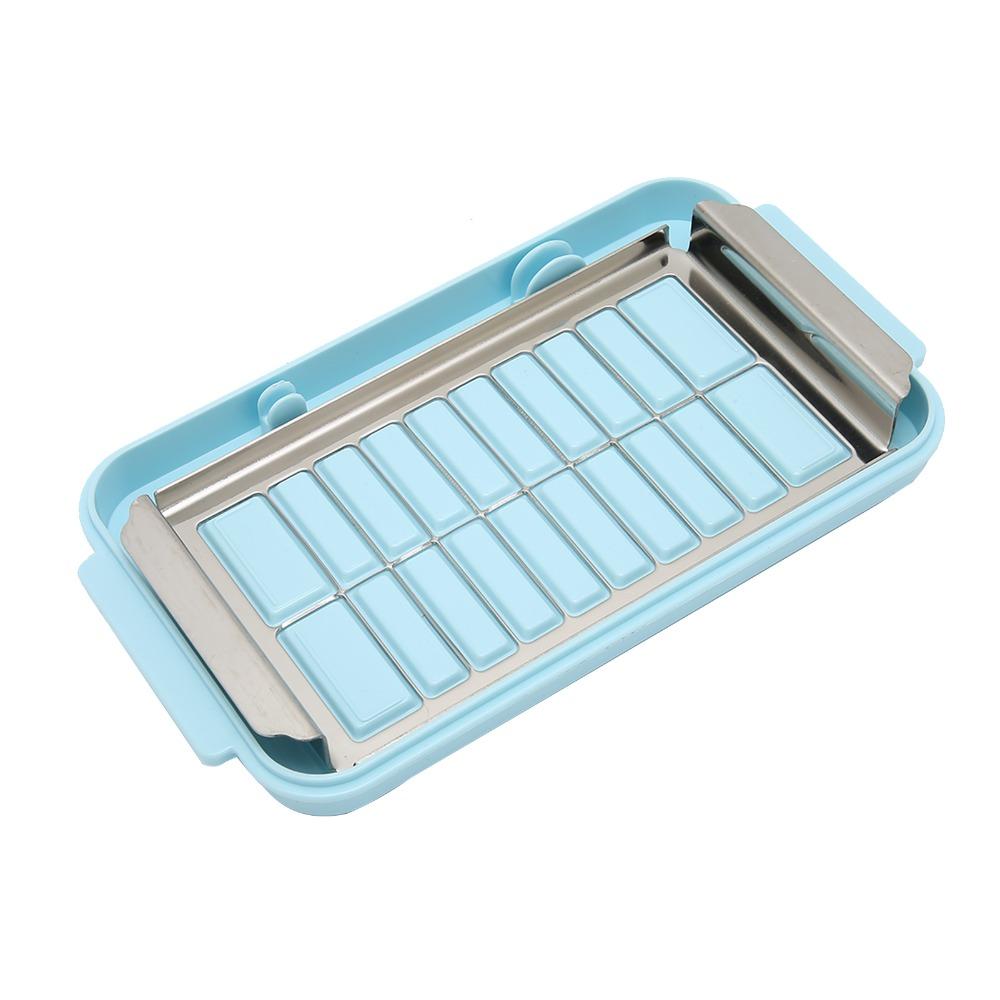 2 In 1 Design Butter Slicer Cutter Transparent Cover Butter Dispenser Slicer Kitchen Countertop