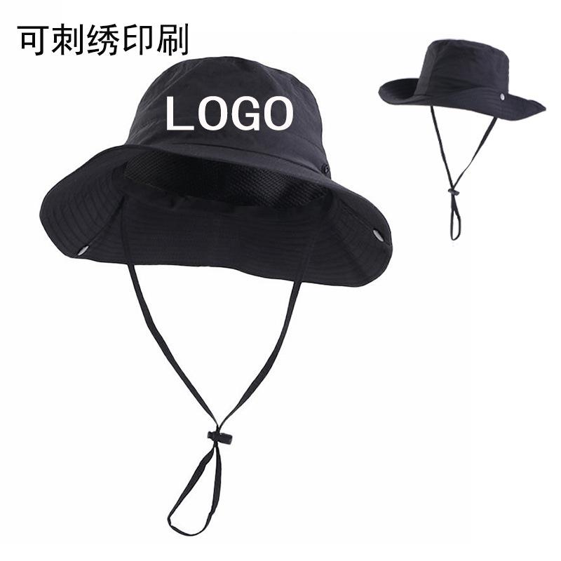 LOGO printing embroidery breathable mesh waterproof mountaineering cap, travel sunshade basin hat bucket hat cycling cap