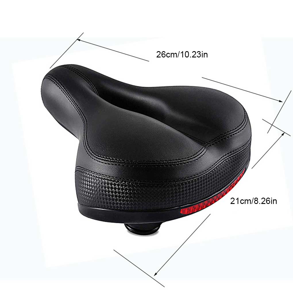 Bicycles Seat Cushion PU Mountain Bike Road Cycling Saddle Outdoor Sports Soft Reflective Strip Hollow Replacement Pad
