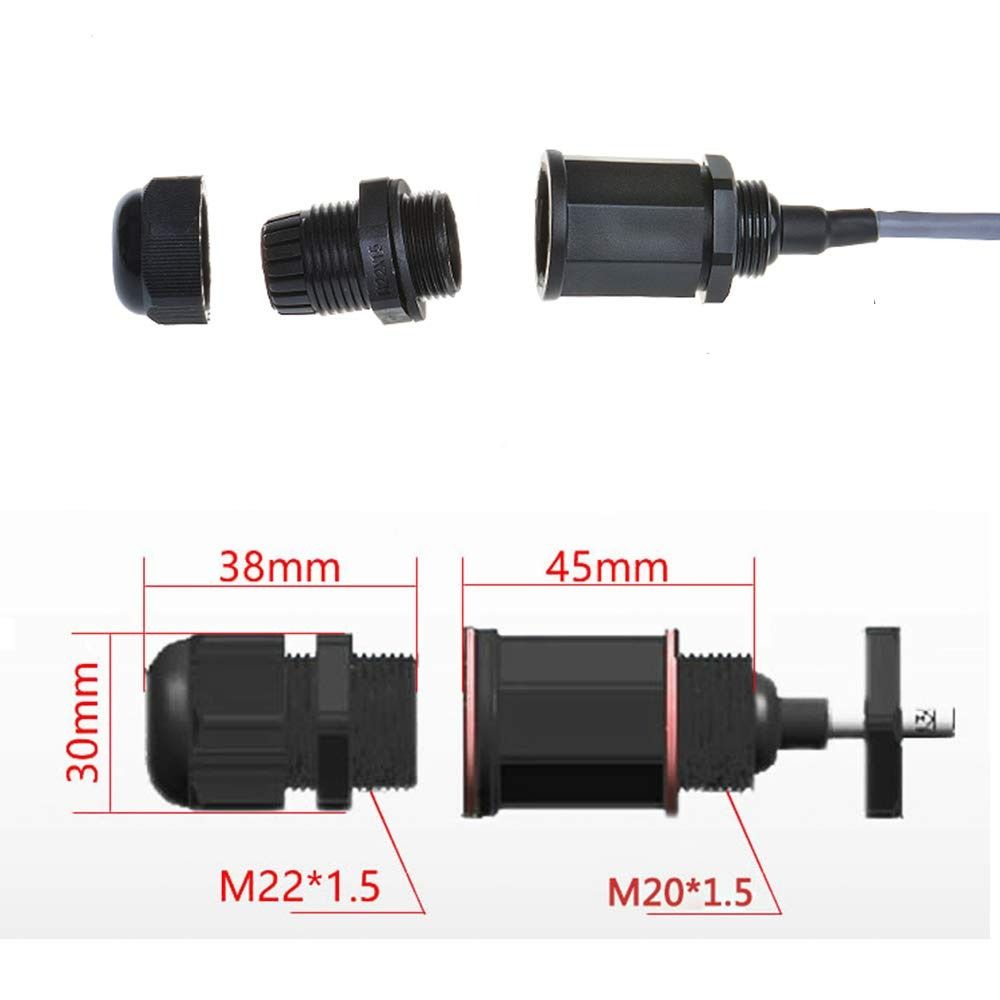 Waterproof RJ45 Connector Male To Female M20 Panel Mount Adapter Universal Ethernet LAN Cable Outdoor Network Equipment