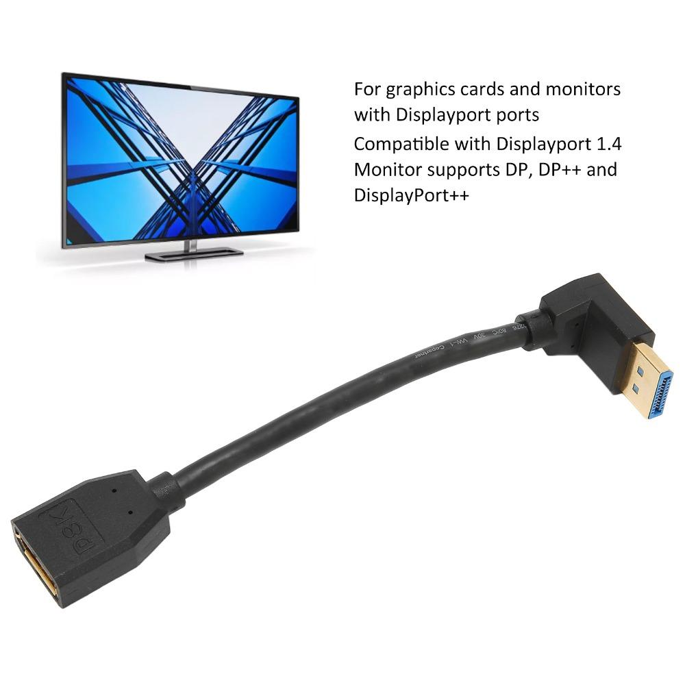Up Angle Displayport Extension Cable 90 Degree Angle Right Angle Displayport  PC Connection