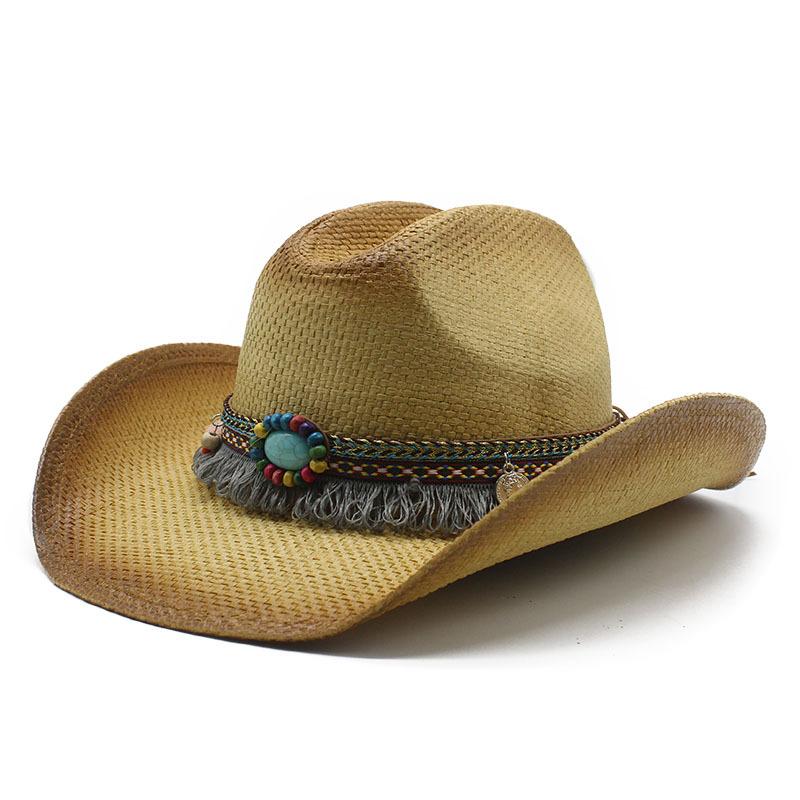 Outdoor Spring And Summer Ethnic Style Western Denim Straw Hat Tibetan Tibetan Top Hat