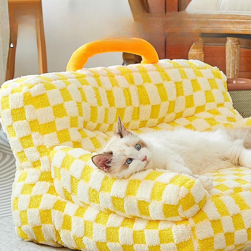 Pets In Autumn and Winter Dopamine Cat Nest Warm and Comfortable Cat Bed Pet Sofa Winter Mat Sleeping Mat Four Seasons