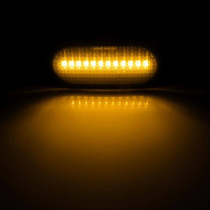 2x Black Lens Side Marker Indicator LED Repeater Light For Opel Vivaro Movano Dacia Duster Logan Nissan Kubistar Primastar X83