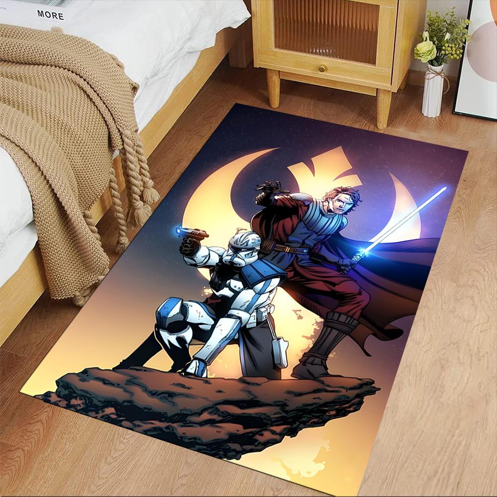 Star Wars Floor Mat Suitable for Foyer Study Room Kitchen Dining Room Antislip Carpet Anime Office Decor Best for Christmas