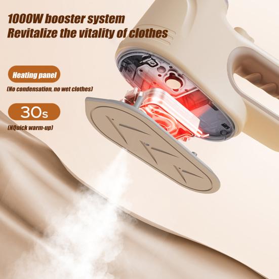 Travel Clothes Steamer with Folding Handle 1000W Fast Heat-up Portable Handheld Garment