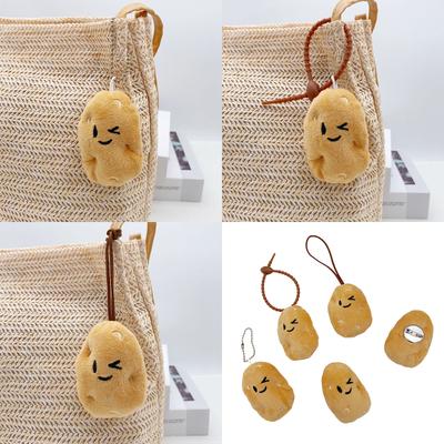 Soft Fabric Potato Doll Key Chain Brooch Pendant Plush Keychain Creative Bag Charm Decorations for Women and Girls
