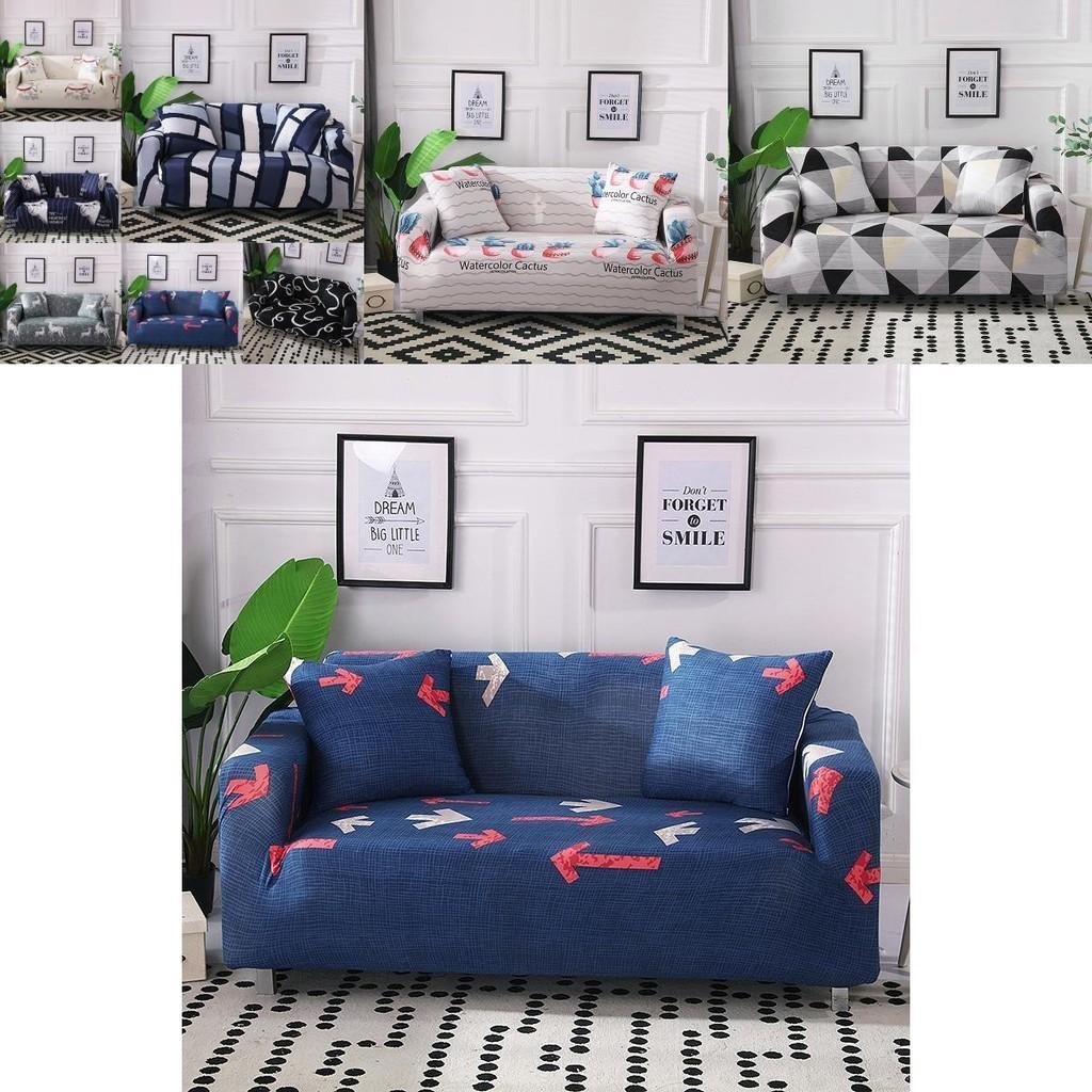 Luxurious Stretchable Slipcover With Geometric Design For 1-4 Seater Sofas Perfect Fit