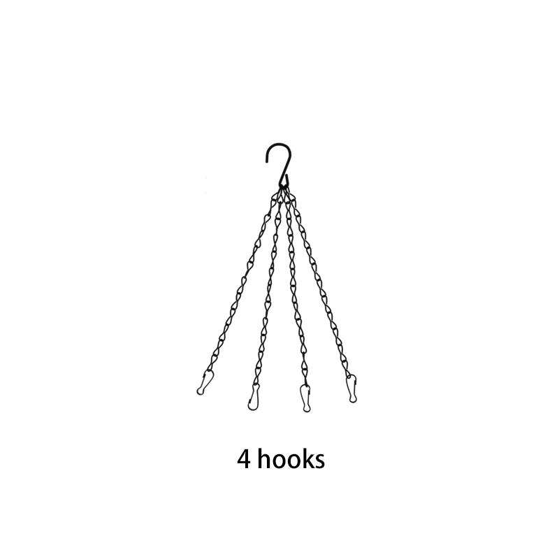 1pc 40cm Garden Basket Hanging Metal Chains Flower Planter Pots Holder 3/4 Point Plant Hanger Home Garden Tools