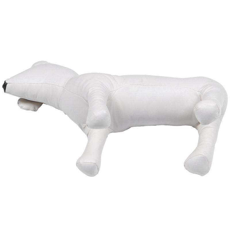 ABWR-4X Leather Dog Mannequins Standing Position Dog Models Pet Animal Shop Display Mannequin White L