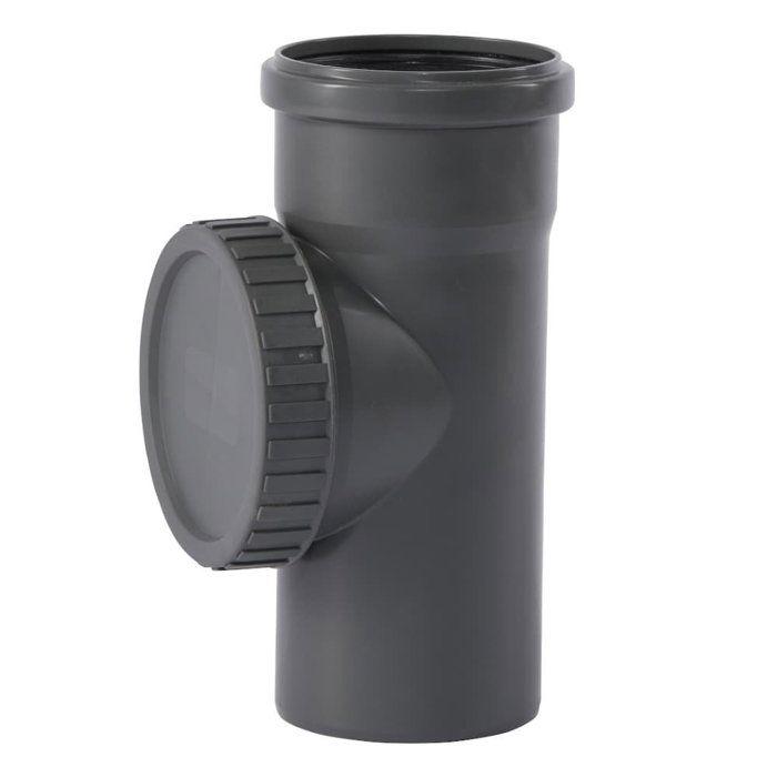 HT Cleaning Tube DN 90, Drain Pipe, Inspection