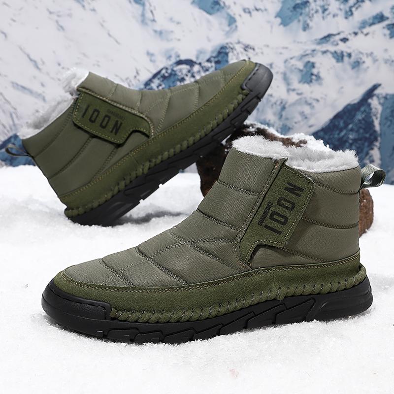 Winter Men's Boots Warm Plush Men's Snow Boots High Quality Winter Non-Slip Sneakers Outdoor Men's Hiking Ankle Boots Work Shoes