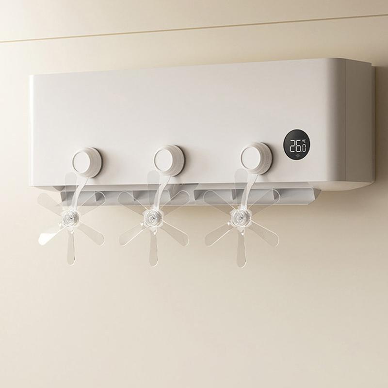 2/3Pcs Wall Mounted Conditioning Guide Fan Adjustable Plastic Air Conditioner Vent Cover Windmill Shaped Anti Direct Blowing