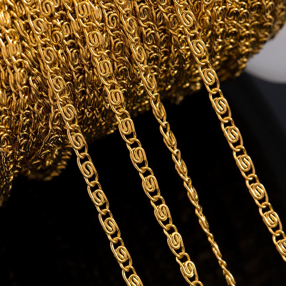 1Meter Fahsion Pod Design Necklace Chain Stainless Steel Metal Ball Link Chain for DIY Handmade Bracelet Material Jewelry Making