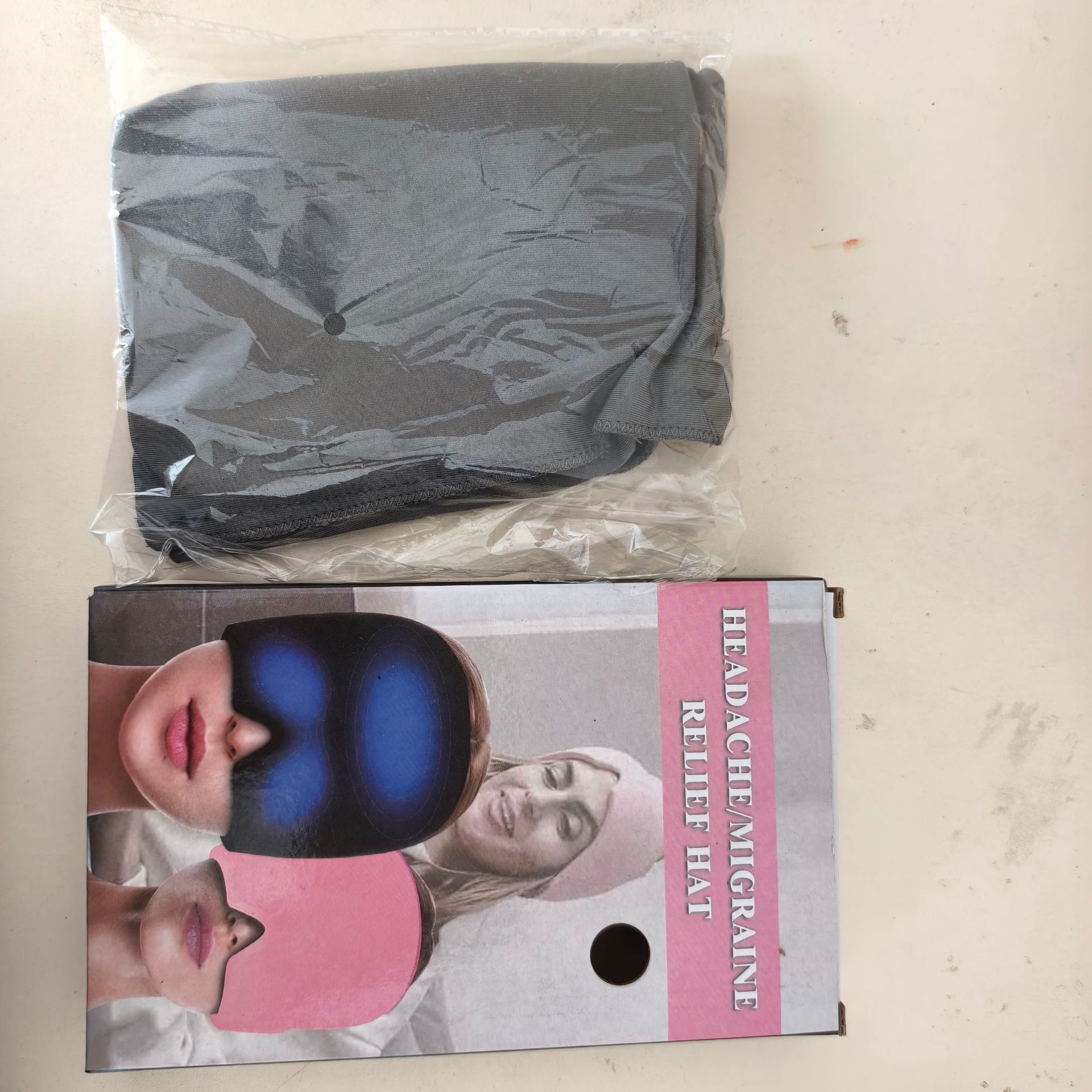 

Маска для сна со льдом, Холодная маска для глаз, Наклейка для защиты лица и глаз, Шапочка для сна, блокирующая свет OPP bag серый