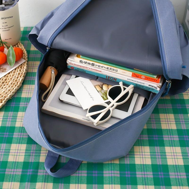 New Korean Style Elementary Schoolbag for Female Large Capacity Middle School Students High School Students Backpack Multi Piece Set