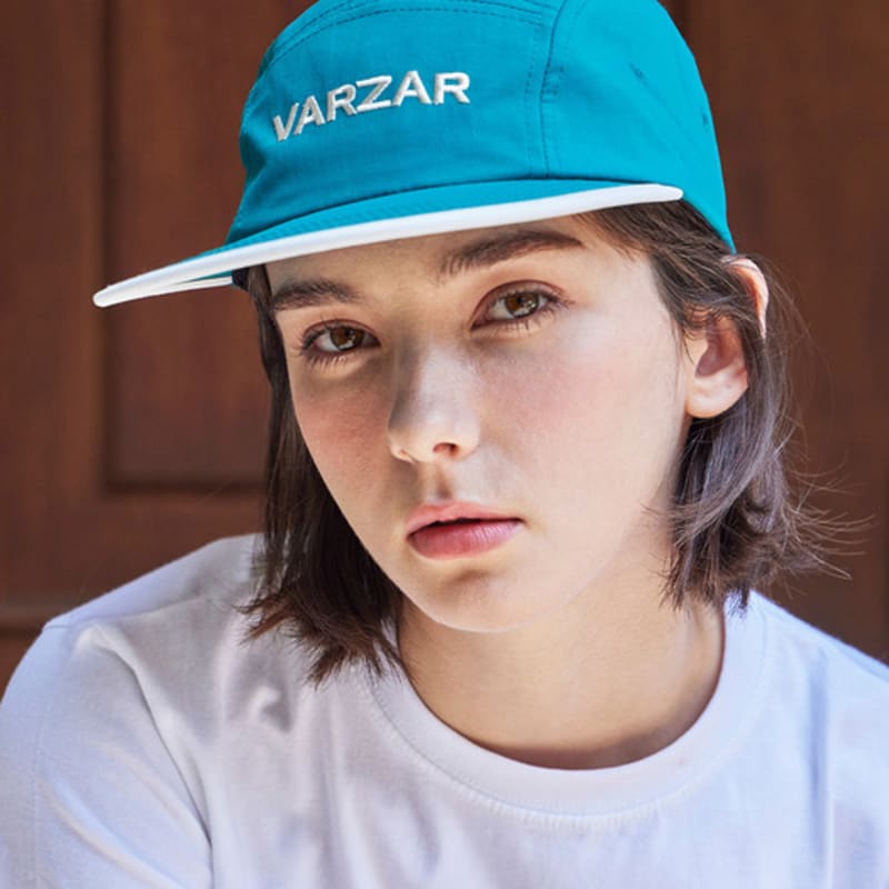 

VARZAR Logo Two-Tone Camp Cap Blue-Green FREE