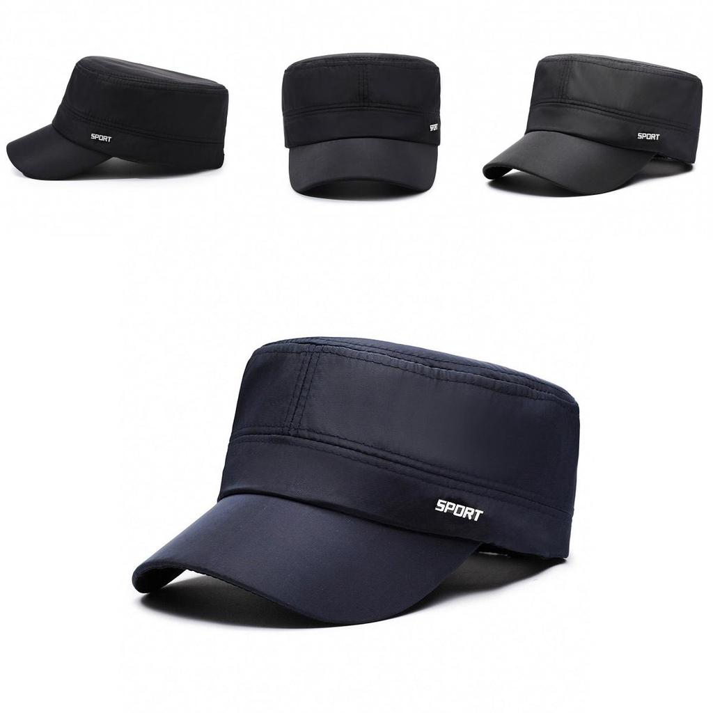 Fashionable Outdoor Sun Hat With Solid Color And Letter Print Design For Spring And Autumn Activities